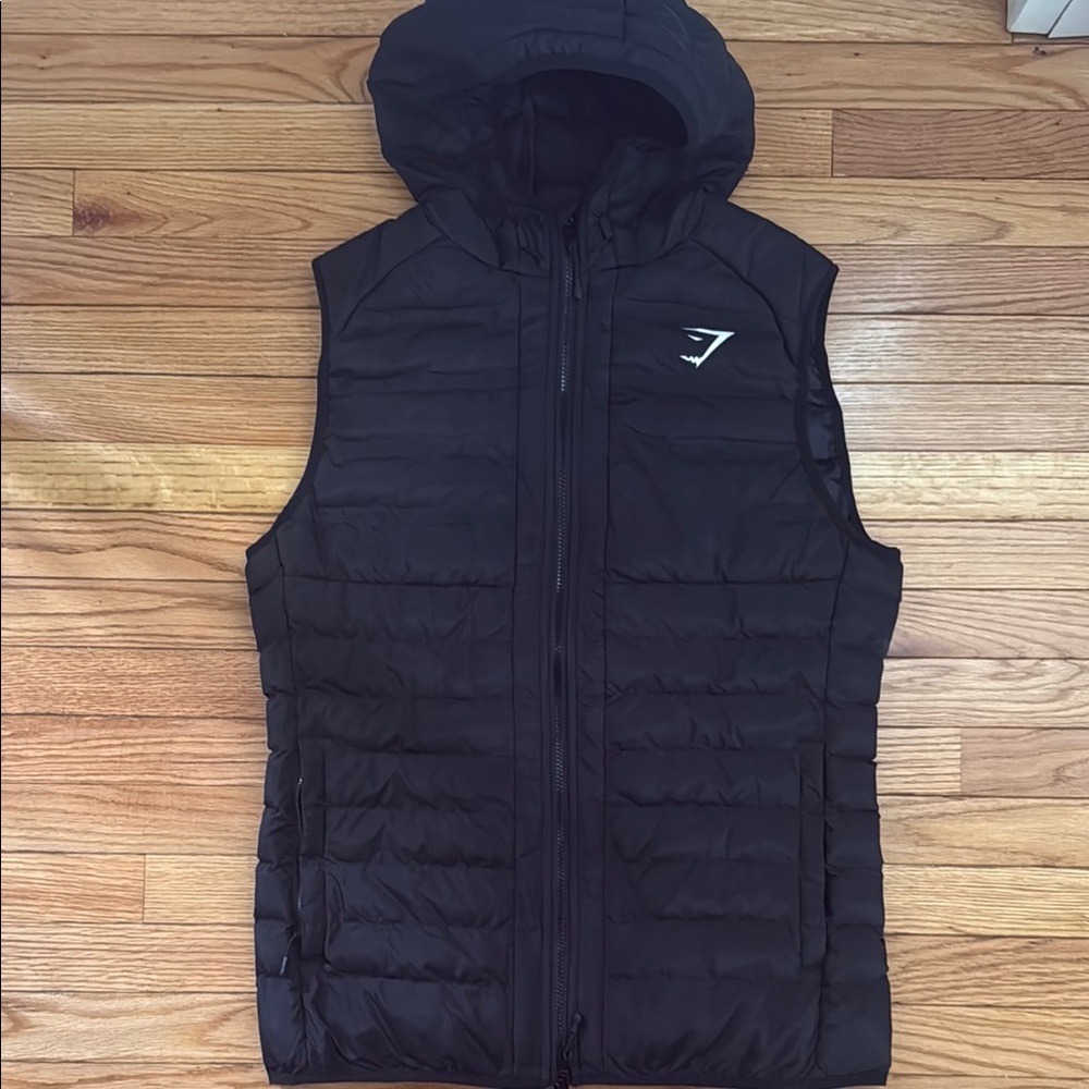 Gymshark Black Puffer Vest